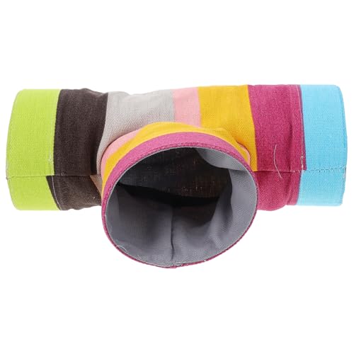 Toyvian Hamster Tunnel aus Buntem Handgewebtem Material Lustiges für Chinchillas und Kleine Haustiere Sicheres Versteck und Komfortables Nest für Freies und Entspannen Toyvian Hamster Tunnel aus Buntem Handgewebtem Material Lustiges für Chinchillas und Kleine Haustiere Sicheres Versteck und Komfortables Nest für Freies und Entspannen von Toyvian