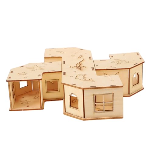 Toyvian Hamster Tunnel aus Holz Langlebiges Versteck und Labyrinthhaus für Kleine Haustiere Wie Hamster Rennmäuse Chinchillas Beißfest Gesundheitsfördernd und Aktivitätsanregend Toyvian Hamster Tunnel aus Holz Langlebiges Versteck und Labyrinthhaus für Kleine Haustiere Wie Hamster Rennmäuse Chinchillas Beißfest Gesundheitsfördernd und Aktivitätsanregend von Toyvian