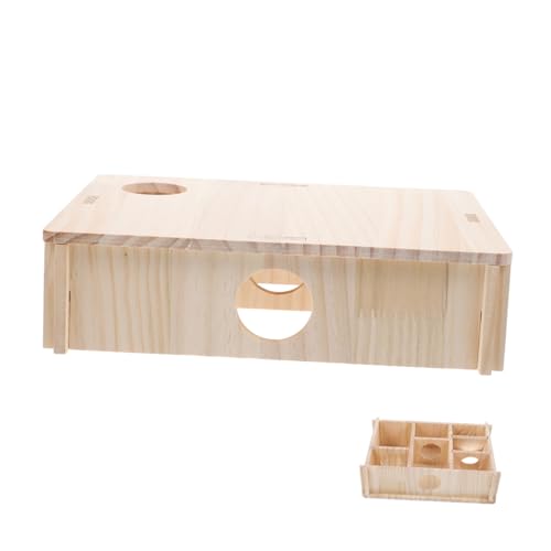 Toyvian Hamster Versteck Labyrinth aus Holz für Meerschweinchen Ratten und Andere Kleintiere Fördert Bewegung und Private Rückzugsmöglichkeiten Toyvian Hamster Versteck Labyrinth aus Holz für Meerschweinchen Ratten und Andere Kleintiere Fördert Bewegung und Private Rückzugsmöglichkeiten von Toyvian