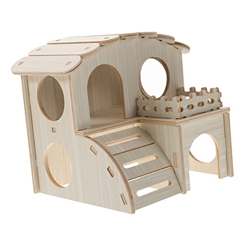 Toyvian Hamster-Verstecknest Hamster hamsterspielzeug Hamster Käfigzubehör Nagetier Holzspielzeug für Hamster Hamsterschlafnest Kleintierkäfig Holzverbundplatte von Toyvian