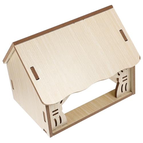 Toyvian Hamsterhaus aus Hochwertigem Holz Sicher und Komfortabel mit DIY Bemalung als Versteck und Spielplatz für Hamster Meerschweinchen und Ratten Fördert Bewegung und Erholsamen Schlaf von Toyvian