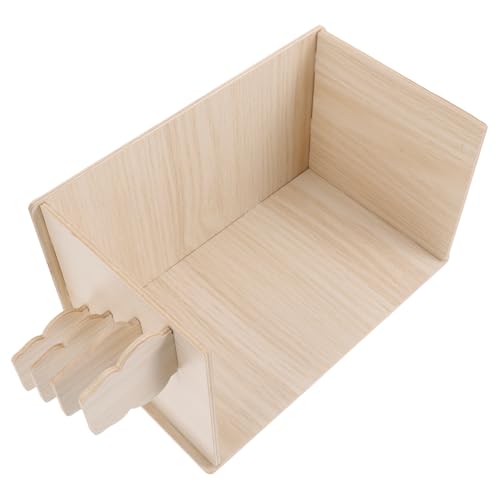 Toyvian Hamsterhaus aus Massivem Holz Robustes Kleintierversteck mit Leiter Dekoratives Meerschweinchenhaus Widerstandsfähiges Nagerversteck Gemütliches Outdoor Kleintierhaus für Hamster von Toyvian