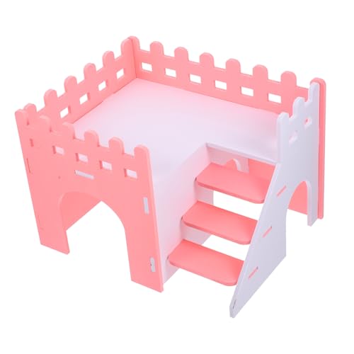 Toyvian Hamsterhaus aus Robustem Zweistöckige Villa mit Rampe Verschleißfestes Kleintierversteck Sicherer Rückzugsort für Hamster Meerschweinchen und Kleine Nager Farbenfrohes Spielhaus von Toyvian