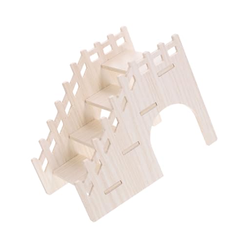 Toyvian Hamsterkäfigleiter Hamster Hamster Spielplatz Hamster zubehör Kleintier zubehör Haustier Hamster Holzleiter Ratten -Versteck Chinchilla-Leiter hölzern Khaki von Toyvian