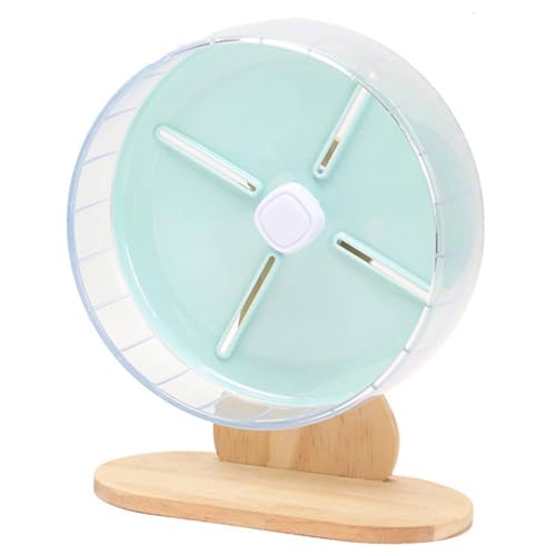 Toyvian Hamsterlaufrad mit Holzständer Artgerechtes Nagetier Zubehör für Zwerghamster Igel und Ratten Geräuscharm Robustes Käfigspielzeug für Kleintiersport von Toyvian