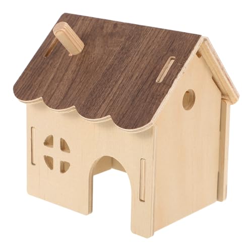 Toyvian Hamsternest Aus Holz Drinnen Verstecken Haustier Gemütlich Käfig Wurf Klein Hamsterhaus Tunnel Tierhaus Für Verschachtelung Rattenversteck Aus Holz Rattenvorräte Hölzern von Toyvian