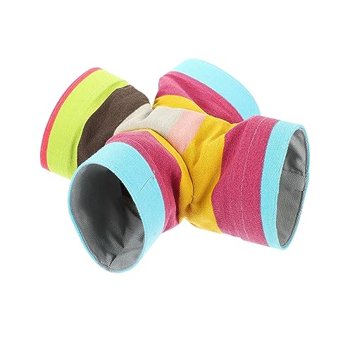 Toyvian Hamsterspieltunnel Hamster warm Hamsterspielzeug zum Erkunden des Hamstertunnels Hamster Hamster Plaything lustiges Tunnelspielzeug Tunnel- Segeltuch von Toyvian