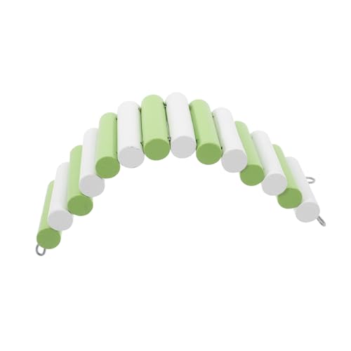 Toyvian Hamsterspielzeug Hamster Holz holzbrücke nager Chinchilla Hamster-Hängebrücke hölzern Light Green von Toyvian