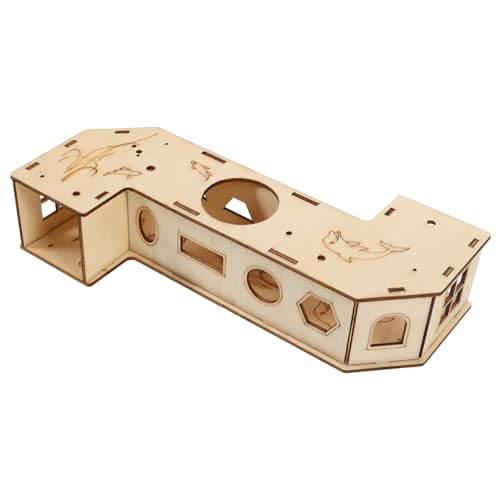 Toyvian Hamstertunnel Aus Holz Röhre Für Hamster Und Meerschweinchen Zu Reinigen Sicher Und Glatt Für Käfige Und Versteck Für Kleine Haustiere von Toyvian