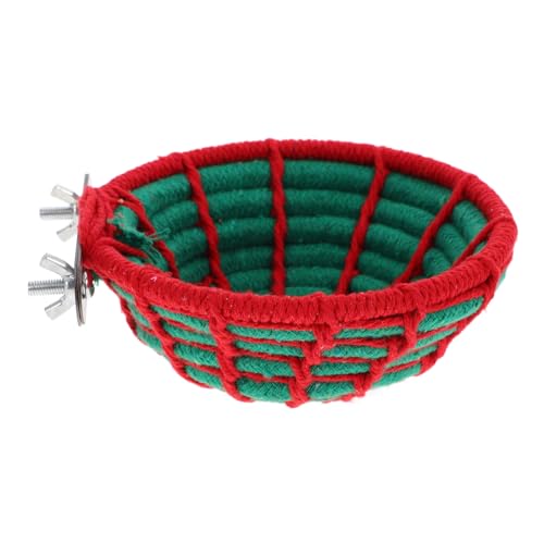 Toyvian Handgewebtes Baumwollseil Brutnest Vogelkäfig Zubehör Atmungsaktives Vogelbett Robustes Nistnest für Wellensittiche Papageien und Kleine Vögel Natürliches Vogelspielzeug für Käfig Toyvian Handgewebtes Baumwollseil Brutnest Vogelkäfig Zubehör Atmungsaktives Vogelbett Robustes Nistnest für Wellensittiche Papageien und Kleine Vögel Natürliches Vogelspielzeug für Käfig von Toyvian