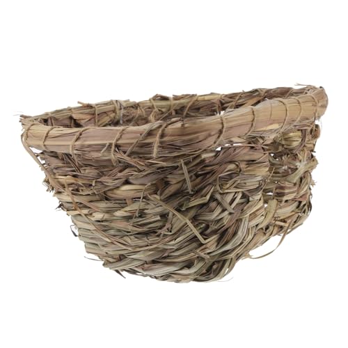 Toyvian Handgewebtes Kleines Kleintierhaus aus Natürlichem Gras Stabiles Nest für Hamster und Kaninchen Sicheres und Langlebiges Haustierversteck für Warmes Schlafen und Toyvian Handgewebtes Kleines Kleintierhaus aus Natürlichem Gras Stabiles Nest für Hamster und Kaninchen Sicheres und Langlebiges Haustierversteck für Warmes Schlafen und von Toyvian