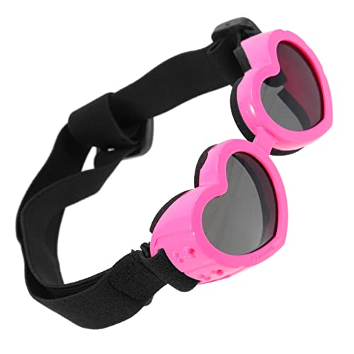 Toyvian Haustier Brille hundesonnenbrille Dog Sunglasses hundekleider Haustieraugenschutz Hundemütze Hundebrille Auge kleine hundebrille Welpenbrille wasserdichte Haustierbrille STK Rosa von Toyvian