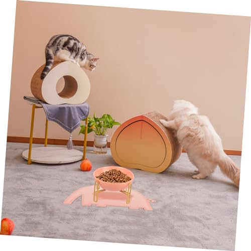 Toyvian Haustier Futtermatte rutschfest Hitzebeständig Langlebig Indoor Napfunterlage für Hunde Katzen Schmutzschutz Leicht zu Reinigen Wiederverwendbar und von Toyvian