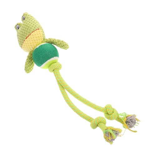 Toyvian Haustier Interaktives Für Hunde Frosch Stofftier Beißseil Für Katzenspielzeug Pet MOL Bite Toy Spielzeugseile Für Hunde Kleines Hundeseilspielzeug Plüsch Green von Toyvian