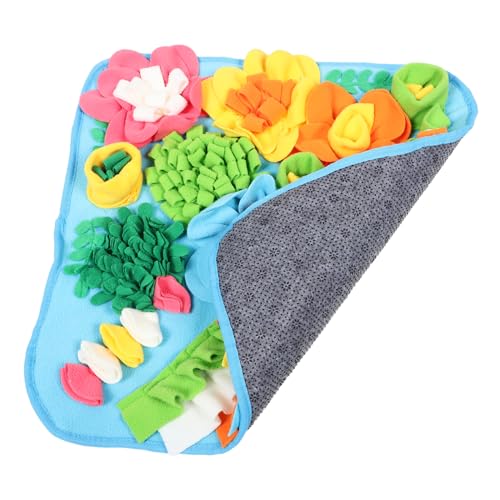 Toyvian Haustier-Slow-Food-Matte Trainingsmatte Für Die Nasenarbeit Interaktive Katzenmatte Schnüffel-futtermatte Große Schnüffelmatte Für Hunde Nasenarbeits-futtermatte Blue Polarfleece von Toyvian