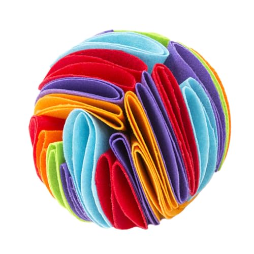 Toyvian Haustier Sniff Ball Interaktives für Hunde Kautball aus Robustem Filztuch Verstärkt das Schnüffeltraining für Snacks und Kleine Spielzeuge von Toyvian