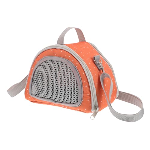 Toyvian Haustier-ausflugstasche Tragetuch Für Tiere Hamster -trägertasche Atmungsaktive Hamstertrage Tragetasche Für Ratten Haustierbedarf Tragbarer Rattenträger Haustüte Polyester Orange von Toyvian