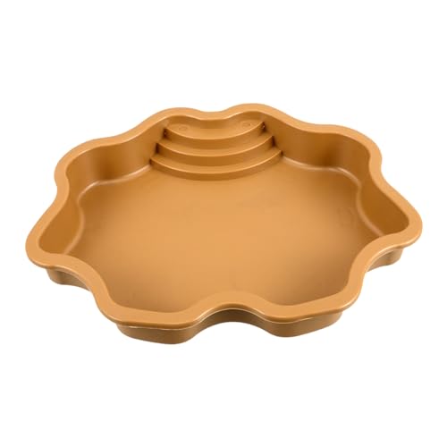 Toyvian Haustierbadewanne Reptilienbecken Schildkrötenfuttergericht Reptilien -einweichenschale Schildkrötenbecken Wasserschale Eidechsen-futtertablett Gecko-Dekoration Light Brown Plastik von Toyvian