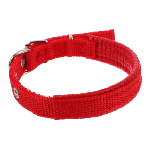 Toyvian Haustierhalsband Welpenhalsbänder Hundehalsband Legierung Gürtelschnalle Rot von Toyvian