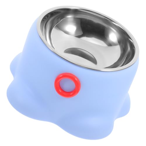 Toyvian Haustiernapf Aus Edelstahl Speiseteller Metallschüsseln Futternapf Für Haustiere Kleine Hundesschüssel Welpenbedarf Hundenapf Aus Edelstahl Katzennäpfe Rostfreier Stahl Sky-Blue von Toyvian