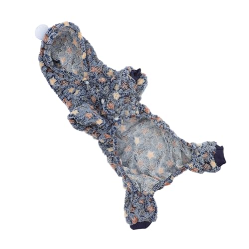 Toyvian Haustierplüschkleidung Hunde-Hoodie-kostüm Klein Groß Hundemantel Outfits Katzenkostüm Weihnachtskleidung Hundekleidung Hundekostüme Winterkleidung Für Haustiere Flanell Marine von Toyvian
