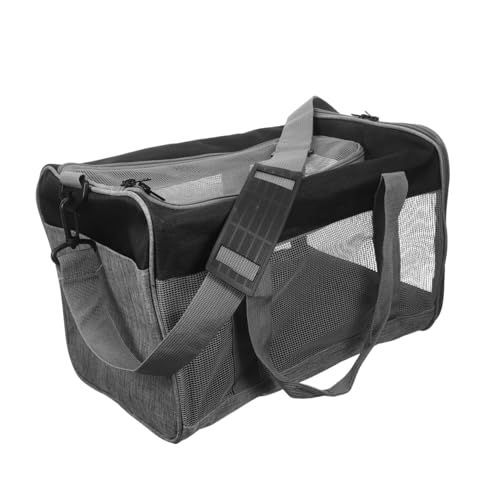 Toyvian Haustüte Hund Tragetasche Hundereisen Accessoires kleine hundetragetasche Kleiner Hundeträger hundetasche träger Tragetasche für Katzen Reiseträger für Welpen Netz Hellgrau von Toyvian