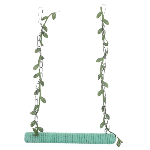 Toyvian Naturholz Vogel Sitzstangen Hängenden Schaukel Für Papageien Sittich Käfig Spielzeug Vogelständer Mit Ruhe Und Trainingsbereich Für Ziervögel von Toyvian