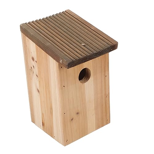 Toyvian Hölzernes Vogelhaus für Nymphensittiche im Freien Nistkasten aus Echtem Holz für Garten Innenhof und Balkon Dekoratives Vogelnest mit Natürlichem Look Toyvian Hölzernes Vogelhaus für Nymphensittiche im Freien Nistkasten aus Echtem Holz für Garten Innenhof und Balkon Dekoratives Vogelnest mit Natürlichem Look von Toyvian