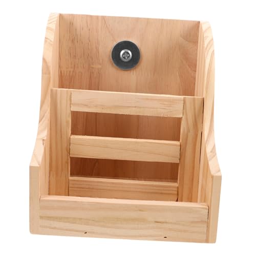 Toyvian Holz Futterstation mit Heuraufe und Napfhalter für Kleine Haustiere Wie Kaninchen Meerschweinchen Chinchillas Natürliche Holzoptik Einfache und Fütterung von Toyvian