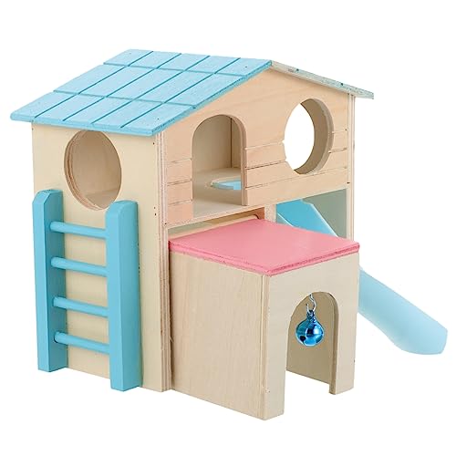 Toyvian Bunter Holz-rutschen-hamsterhaus Spielzeug Für Kleintiere Sichere Und Langlebige Unterkunft Für Zwerghamster Eichhörnchen Und Meerschweinchen Versteck Und Kauspielzeug Toyvian Bunter Holz-rutschen-hamsterhaus Spielzeug Für Kleintiere Sichere Und Langlebige Unterkunft Für Zwerghamster Eichhörnchen Und Meerschweinchen Versteck Und Kauspielzeug von Toyvian