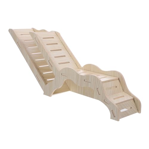 Toyvian Holz Hamsterhaus Versteck mit Rampe Langlebiges Kleintier Nest für Meerschweinchen Igel und Kleine Haustiere zum Schlafen und Verstecken Robustes Geruchsfreies Nagerversteck von Toyvian