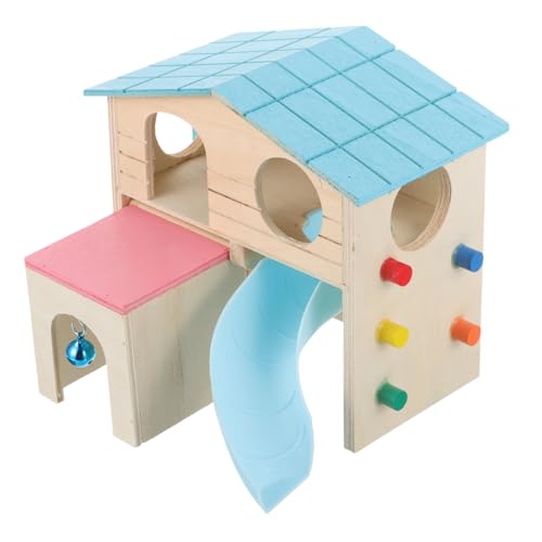 Toyvian Holz Hamsterhaus Mit Rutsche Und Leiter Spaßspielplatz Für Zwerghamster Und Kleine Tiere Natürliches Kletterspielzeug Und Versteckter Rückzugsort Strapazierfähiges Design Toyvian Holz Hamsterhaus Mit Rutsche Und Leiter Spaßspielplatz Für Zwerghamster Und Kleine Tiere Natürliches Kletterspielzeug Und Versteckter Rückzugsort Strapazierfähiges Design von Toyvian