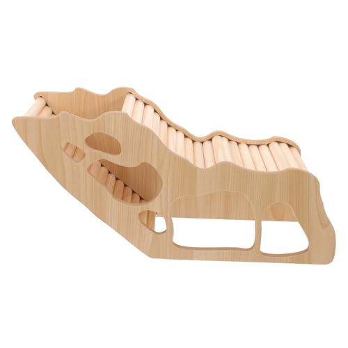 Toyvian Holz Hamsterversteck Hölzernes Haus für Hamster und Meerschweinchen Versteck mit Spielplatz Tunnel für Kleintiere Fördert Schlaf und Spielaktivitäten von Toyvian