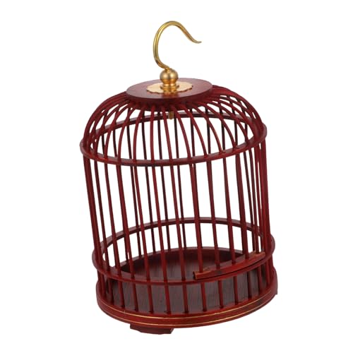 Toyvian Holz Käfig für Kleintiere Vintage Vogelkäfig aus Holz mit Sicherem Verschluss Geeignet für Grashüpfer Hamster Kleine Vögel und Nymphensittiche Dekoratives Käfigornament für von Toyvian