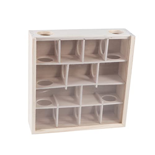 Toyvian Holz Labyrinth Tunnel mit Glasabdeckung Kleintier für Hamster Mäuse Ratten Aktivitätsspielzeug für Kleine Haustiere Natürlicher Holzspaß und Bewegung Toyvian Holz Labyrinth Tunnel mit Glasabdeckung Kleintier für Hamster Mäuse Ratten Aktivitätsspielzeug für Kleine Haustiere Natürlicher Holzspaß und Bewegung von Toyvian