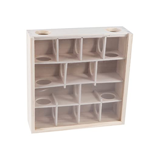 Toyvian Holz Maze für Hamster Kleintier aus Natürlichem Holz mit Glasabdeckung Kleiner Hamster Tunnel zur Beschäftigung und Bewegung Geeignet für Mäuse Ratten und Kleine Haustiere Toyvian Holz Maze für Hamster Kleintier aus Natürlichem Holz mit Glasabdeckung Kleiner Hamster Tunnel zur Beschäftigung und Bewegung Geeignet für Mäuse Ratten und Kleine Haustiere von Toyvian