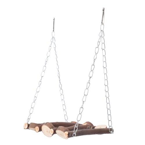 Toyvian Holz Vogel Schaukel für Papageien Stabiler Vogelbarschständer Kauspielzeug für Vogelkäfig Hängendes Design zur Balance und Wellensittiche Toyvian Holz Vogel Schaukel für Papageien Stabiler Vogelbarschständer Kauspielzeug für Vogelkäfig Hängendes Design zur Balance und Wellensittiche von Toyvian