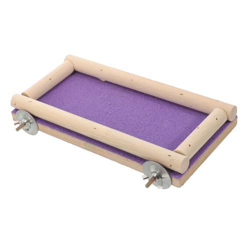 Toyvian Holz für Kleine Haustiere Robustes Hamster und Vogel Sitzbrett Multifunktionale Plattform für Papageien und Mittelgroße Vögel Fördert Bewegung Balance und Krallenpflege von Toyvian