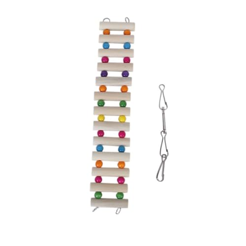 Toyvian Holz tierleiter Haustier Kletterbrücke mit Haken für Vögel Papageien Hamster Kleintiere Käfigzubehör zum Klettern Toyvian Holz tierleiter Haustier Kletterbrücke mit Haken für Vögel Papageien Hamster Kleintiere Käfigzubehör zum Klettern von Toyvian