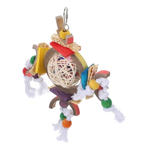 Toyvian Hängendes Vogel-kauspielzeug Aus Holz Für Papageien Vogel-käfig-Spielzeug Kauen Und Futtersuche Spielzeug Für Kleine Vögel von Toyvian