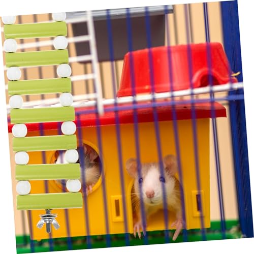 Toyvian Holzleiter für Kleine Haustiere Robustes Kletterspielzeug für Hamster Rennmäuse und Chinchillas Sichere Holzleiter mit Glatter Oberfläche Vielseitig als Hängebrücke und von Toyvian