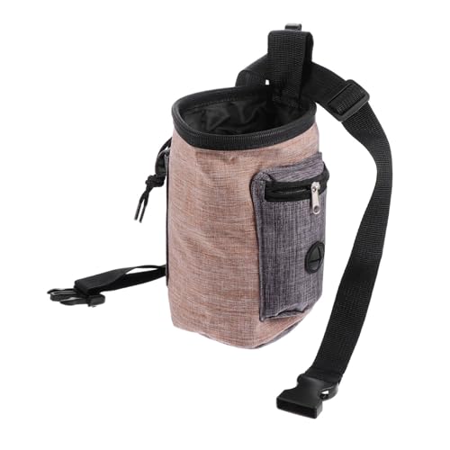 Toyvian Hund Snack Tasche gehen Hundetasche Beutel Tailentasche für Haustiertraining Tasche für hundeleckereien groß behälter für hundeleckereien Trainingstasche für Hunde Flachs Braun von Toyvian