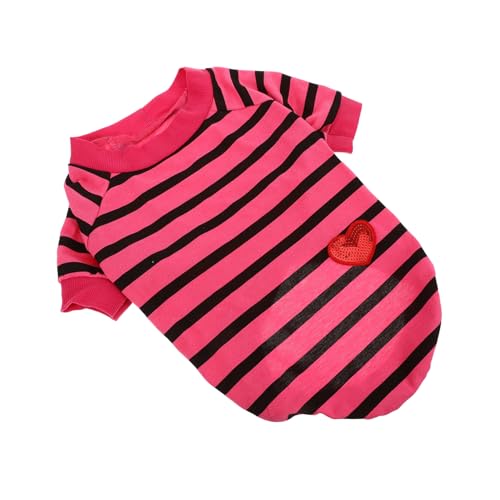 Toyvian Hunde Streifenhemd Entzückendes Hundehemd Outdoor Sweatshirt Für Haustiere Kariert Ärmellos Hunde Outfit Den Ganzen Sommer Hundekleidung Dackel Großes Welpenhemd Xx von Toyvian