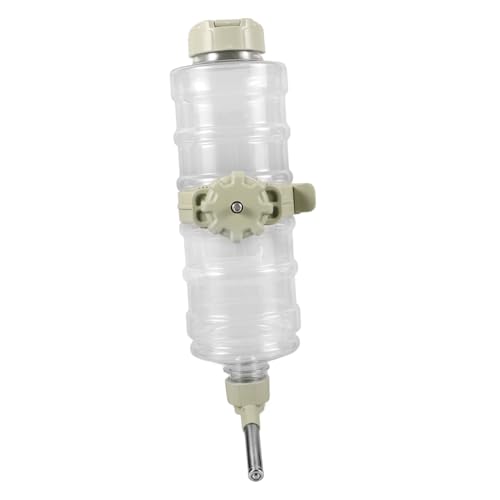 Toyvian Hunde Wasserspender für Haustiere Hängende Wasserflasche mit Nippeltränke Grün für Hunde und Katzen Automatischer Trinkbehälter für Käfige rutschfest von Toyvian