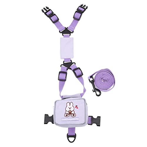 Toyvian Hundegurt mit Rucksackfunktion für Kleine und Katzen Verstellbares Atmungsaktives Geschirr mit Leine Haustier Zubehör für Outdoor Aktivitäten von Toyvian