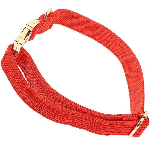 Toyvian Hundehalsband Für Hunde Halsband Für Haustiere Aus Stoff Einstellbar Schild Nacken Kette Welpenhalsbänder Für Kleine Welpen Reflektierend Halsband Für Hunde Tuch Rot von Toyvian