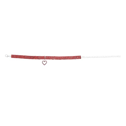 Toyvian Hundehalsband Für Welpen Mit Herzanhänger Elastische Kette Dekoratives Hundehalsband Für Kleine Und Mittlere von Toyvian