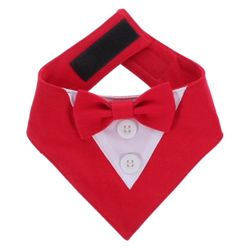 Toyvian Hundehochzeits Halsband mit Schleife Rotes Halstuch für Haustiere Hundedekoration für Partys Waschbar und Bequem Stilvolles Hundezubehör für Besondere Anlässe von Toyvian