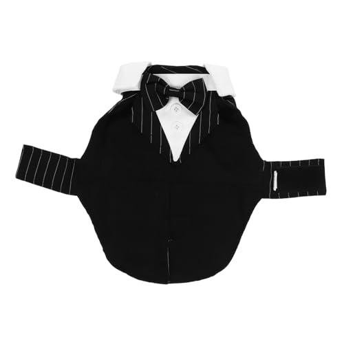 Toyvian Hundekleid formeller Smoking für Welpen Formales Smoking-Outfit für Hunde Mein Hund UPS hochzeitskleid Anti-Verschleiß-Anzug für Haustiere tragbarer Hunde-Smoking Polyester Schwarz von Toyvian