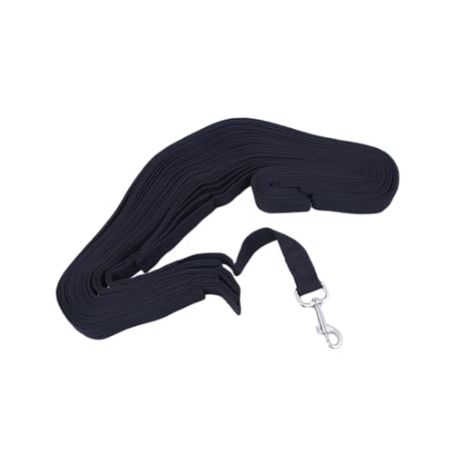 Toyvian Hundeschleppleine Schwarz Langlebige Trainingsleine mit Robustem Chrom stecker Komfortabler Griff für Welpen Hundeerziehung Wetterfest und Reißfest von Toyvian